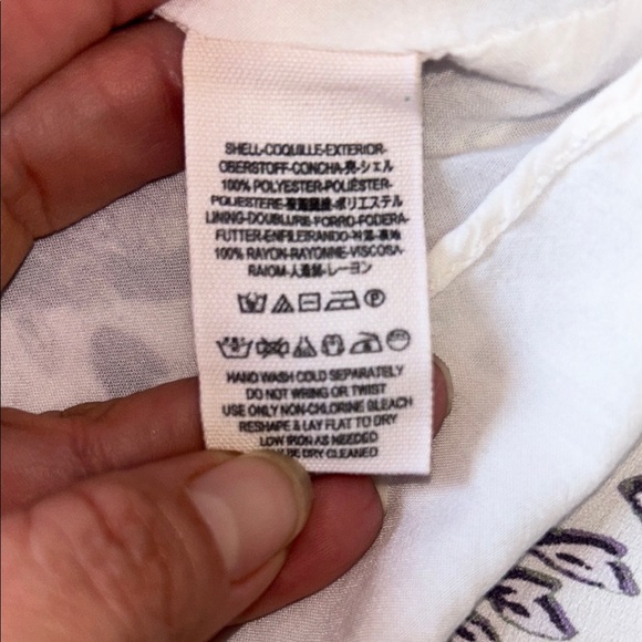 Free People White Graphic Tie Front Blouse - Picture 4 of 12